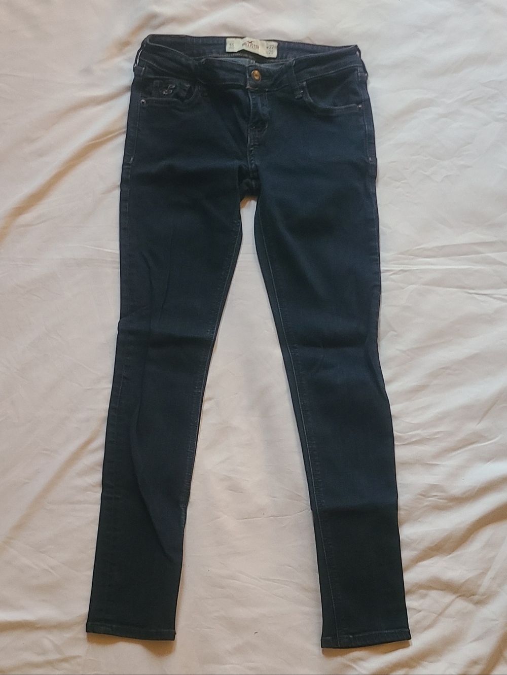 Hollister Women's Skinny Jeans Dark Blue, 27